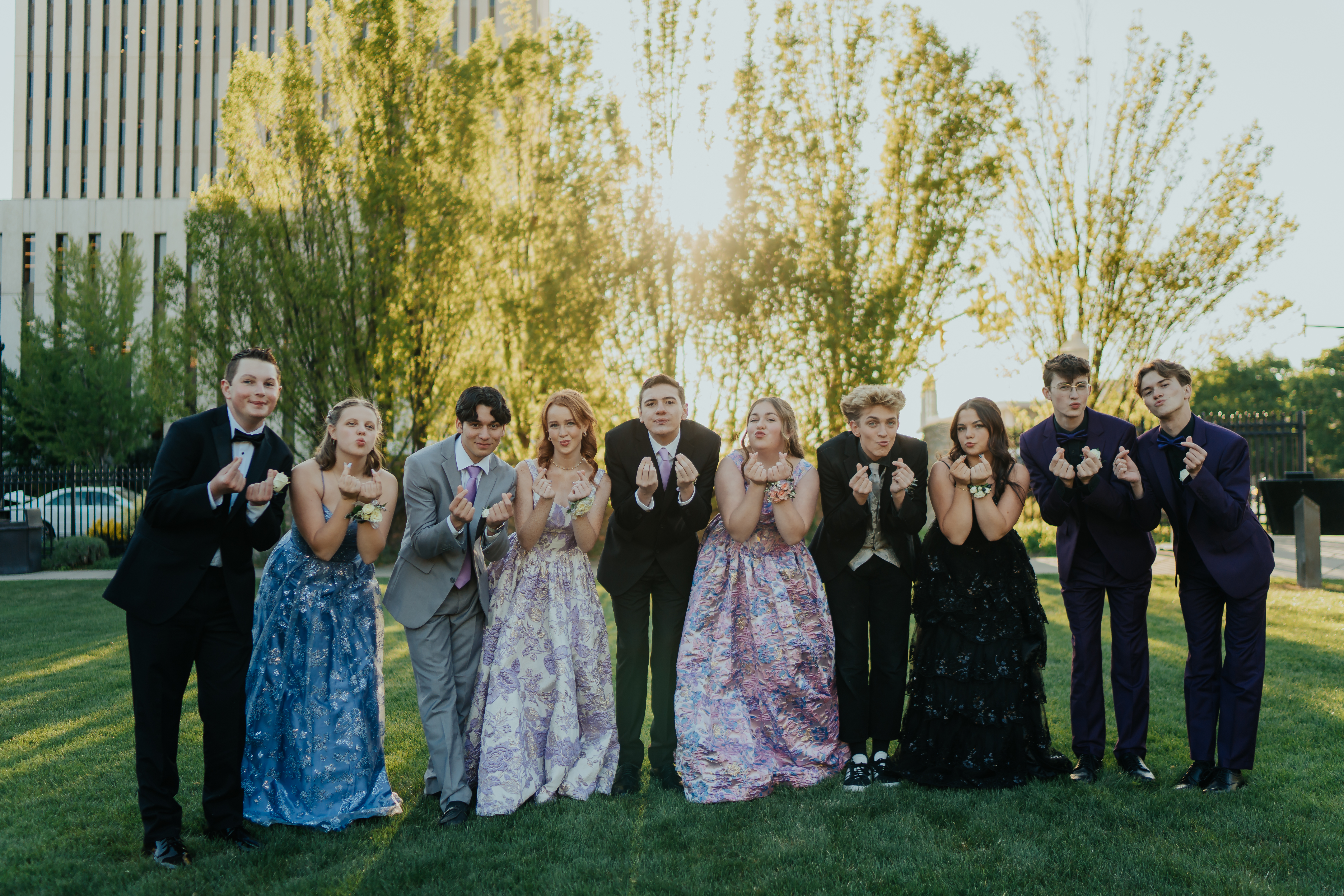 Group finger hearts